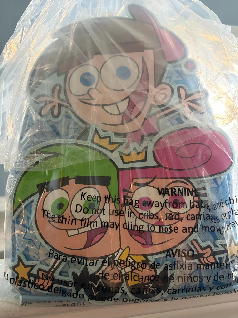 Loungefly Pink, Green & Blue Fairly OddParents Character Backpack